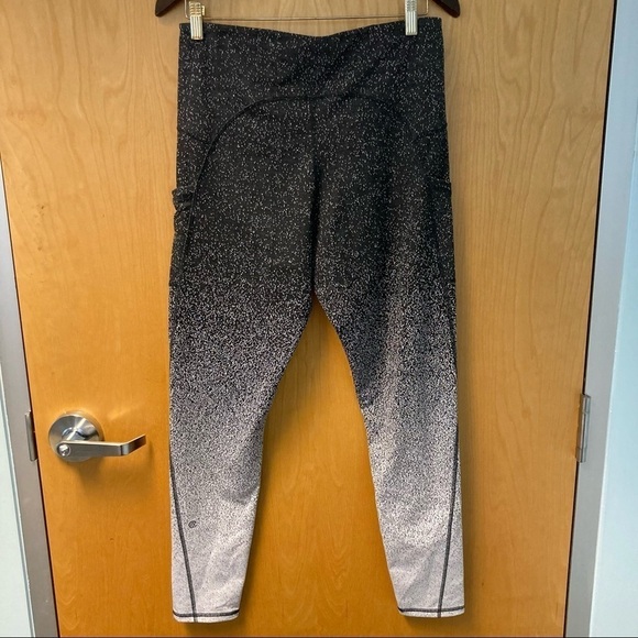 CHAMPION  Sz XL Ombre Tiny Dots Leggings Activewear Tights w/ Pockets - Picture 4 of 7